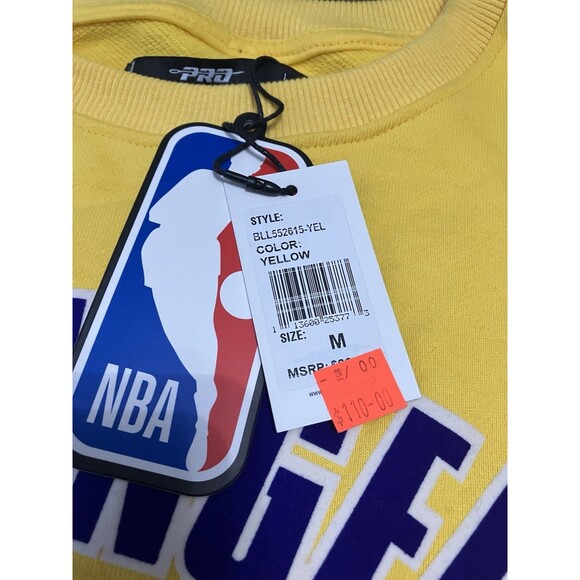 Men’s Pro Standard Size M Los Angeles Lakers Yellow Crewneck Sweater NWT NBA - Picture 4 of 6